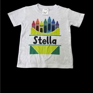 Stellah White Kids Crayon Art T-Shirt